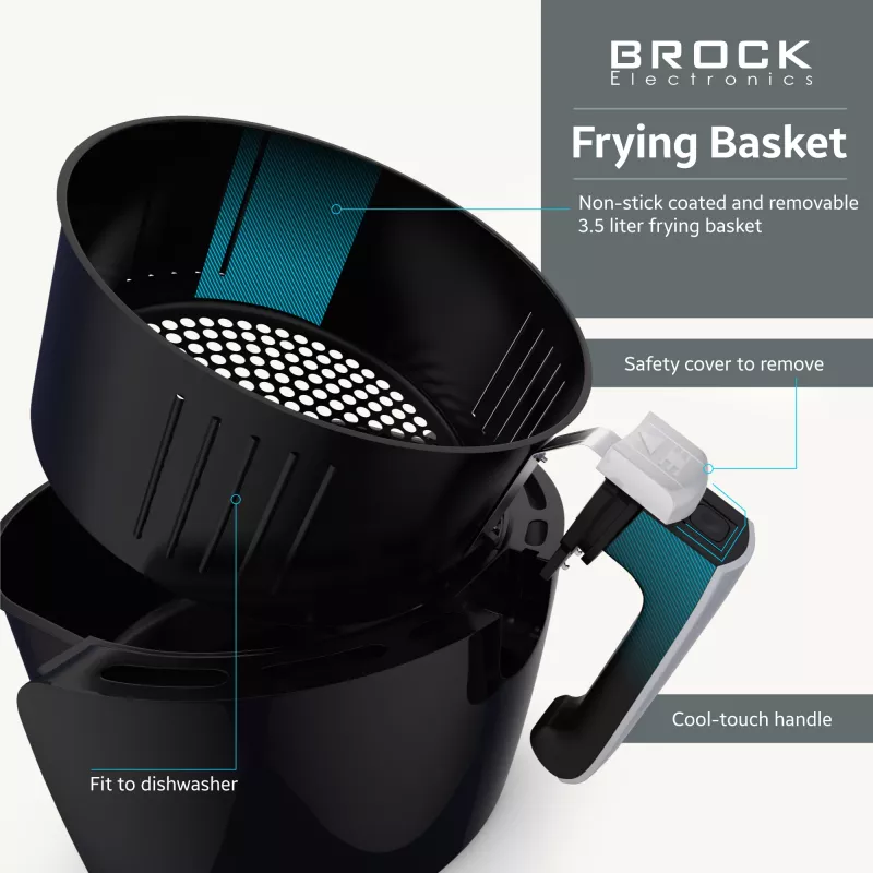 Brock AFD 3502 BK teplovzdušná fritéza 3,5L 1200W čierna