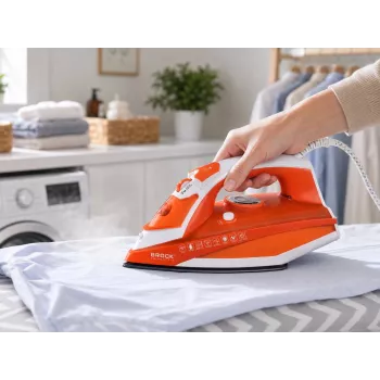 Brock BSI 5503 OR parná žehlička 2600W keramická žehliaca plocha oranžová
