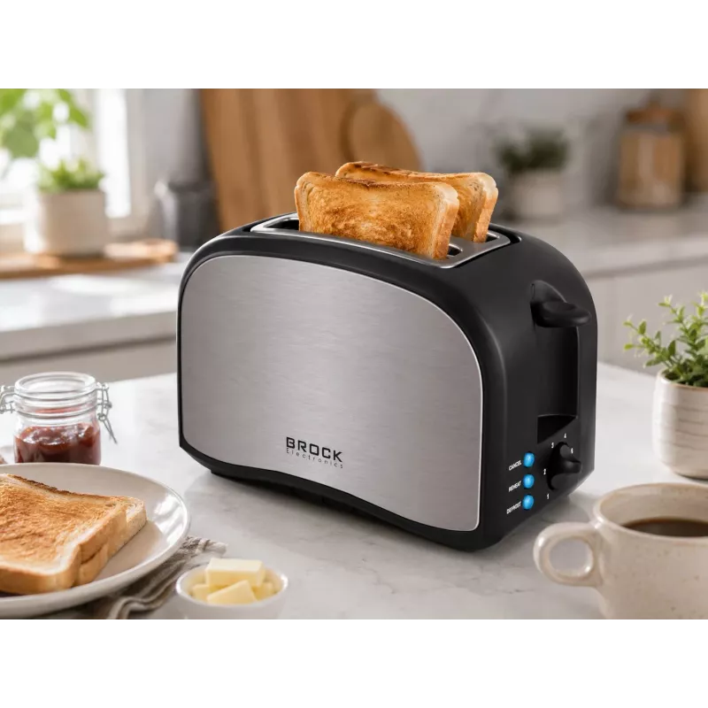 Brock BT 1003 SS hriankovač 800W, čierna/nehrdzavejúca oceľ
