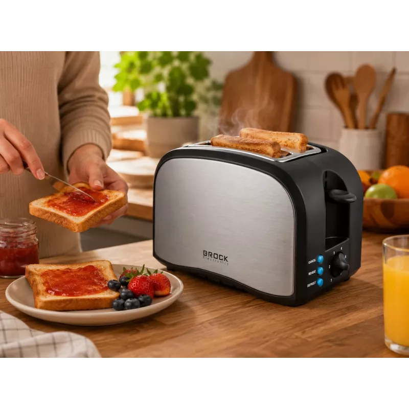 Brock BT 1003 SS hriankovač 800W, čierna/nehrdzavejúca oceľ