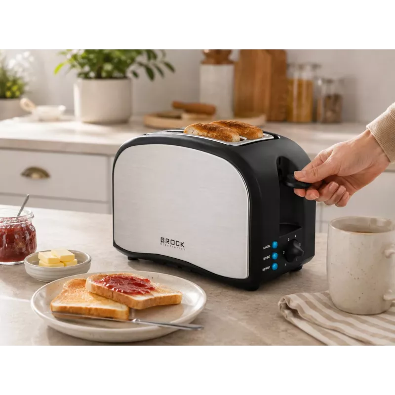 Brock BT 1003 SS hriankovač 800W, čierna/nehrdzavejúca oceľ