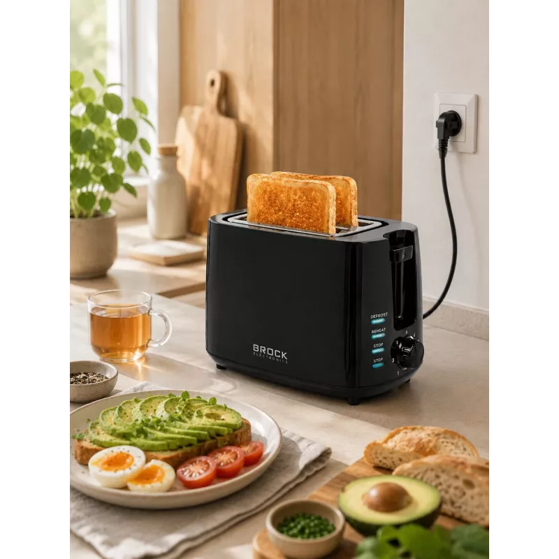 Brock BT 1005 BK hriankovač 800W, čierna