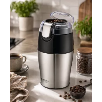 Brock CG 4050 SS mlynček na kávu, 150 W, oceľ