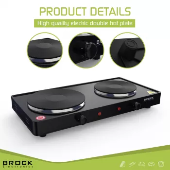 Brock EP 200 BK dvojitá varná doska, 2500 W, čierna