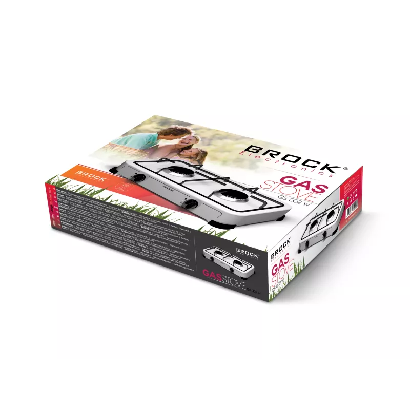 Brock GS 002 W Dvojplatničkový plynový varič, biely