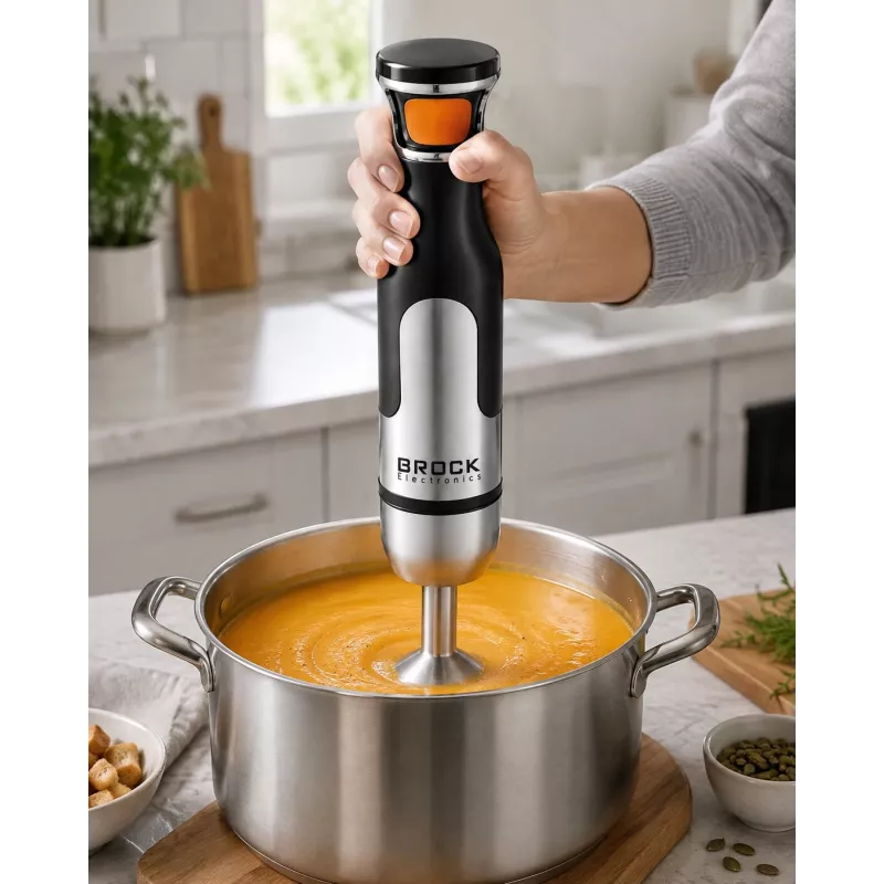 Brock HB 8001 S tyčový mixér 700W, čierna/nehrdzavejúca oceľ