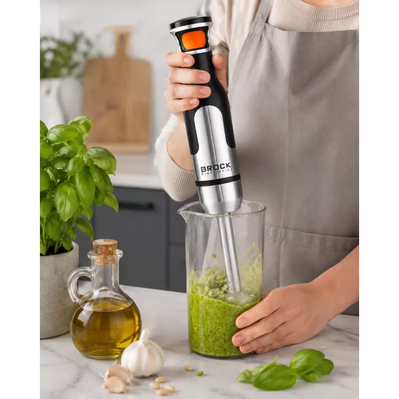 Brock HB 8001 S tyčový mixér 700W, čierna/nehrdzavejúca oceľ