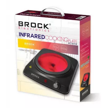Brock HPI 3001 BK jednoplatňová varná doska 1200W, 17,7 cm, čierna