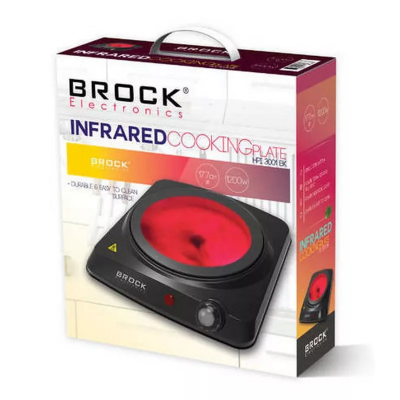 Jednoplatňový varič Brock HPI 3001 BK 1200W, 17,7 cm, čierny