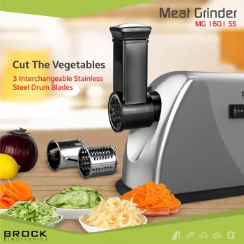 Brock MG 1601 SS mlynček na mäso 1400W, červená/oceľ