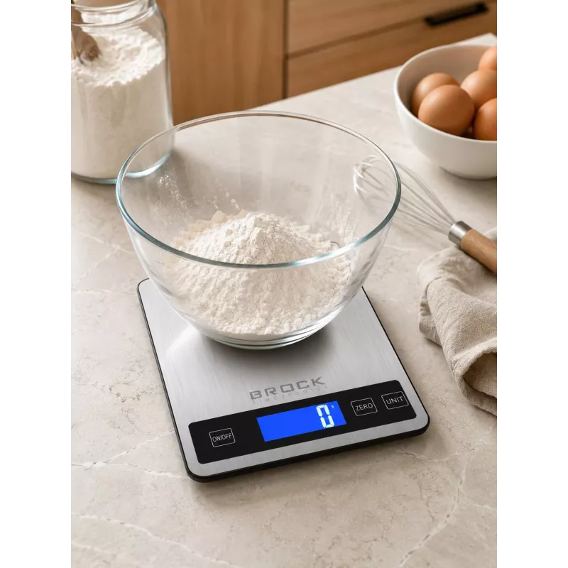 Brock SKS 1008 digitálna kuchynská váha vo veľkom prevedení s LED displejom
