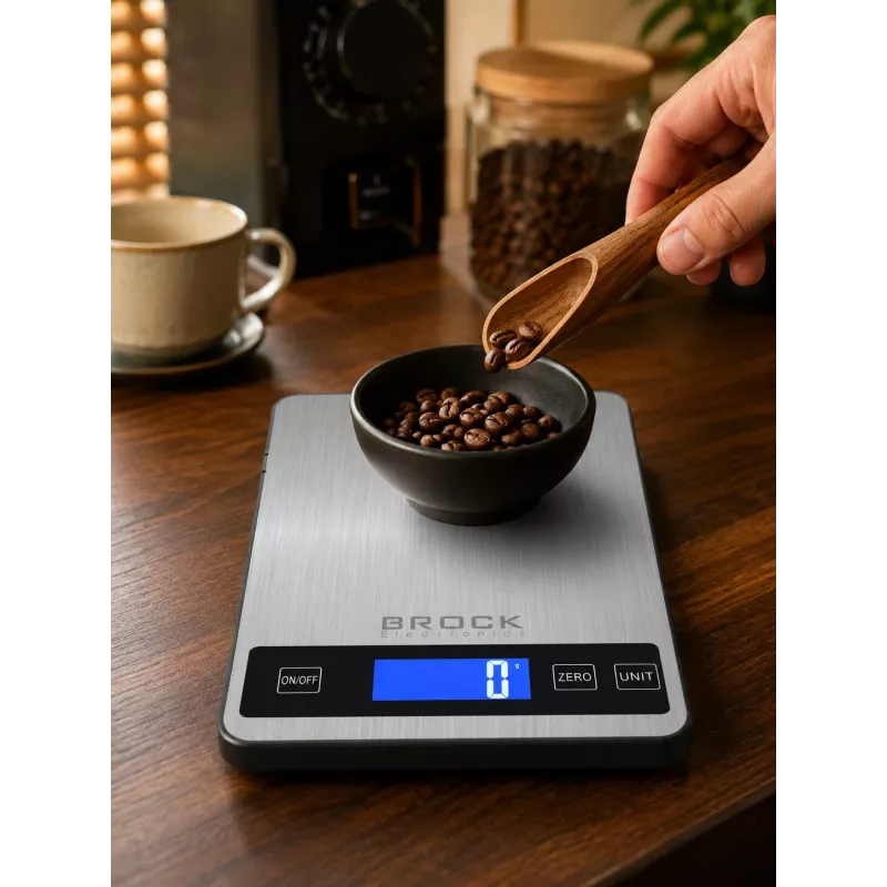Brock SKS 1008 digitálna kuchynská váha vo veľkom prevedení s LED displejom