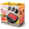 Brock SSM 2003 RD 3-in-1 sendvičovač, vaflovač a gril, 750 W, čierna/červená