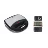 Brock SSM 2004 SS 3-in-1 sendvičovač, vaflovač a orechovač, 750W, čierna/nehrdzavejúca oceľ