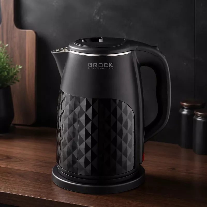 Brock WK 0618 BK elektrická kanvica s dvojitou stenou 1,8L 1500W, čierna
