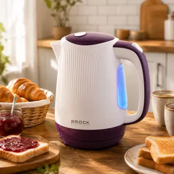 Brock WK 08 PR elektrická kanvica 1,7L 2000W biela/fialová