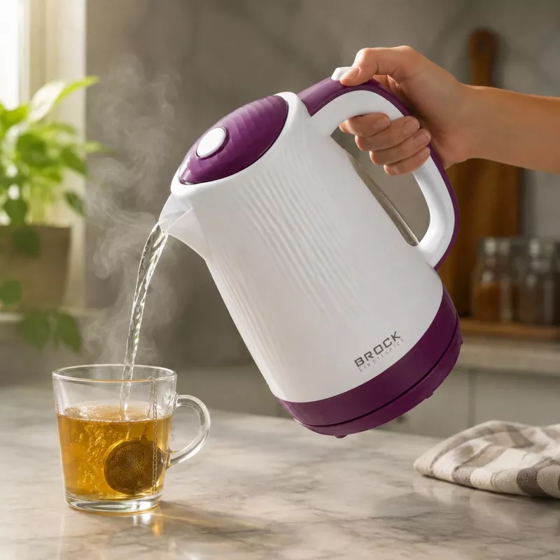Brock WK 08 PR elektrická kanvica 1,7L 2000W biela/fialová