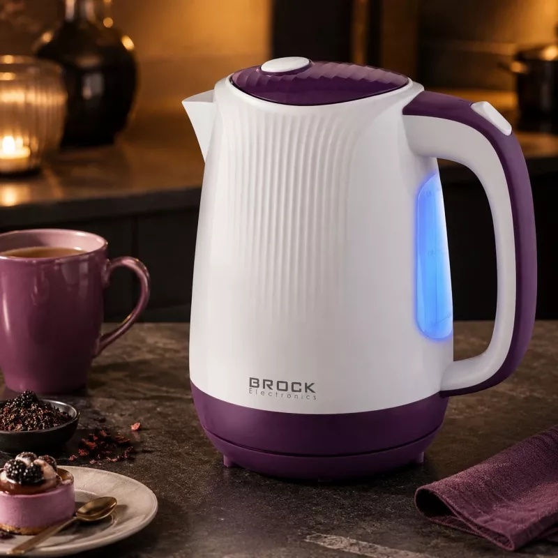Brock WK 08 PR elektrická kanvica 1,7L 2000W biela/fialová