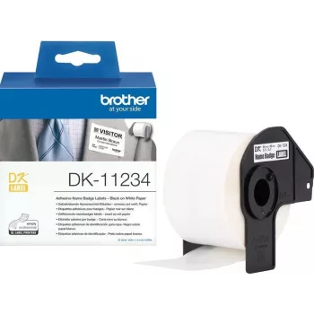 Brother DK-11234 predrezané biele papierové etiketové rolky – 60 mm x 86 mm, 600 etikiet, permanentné lepidlo, termotlač, pre sériu QL