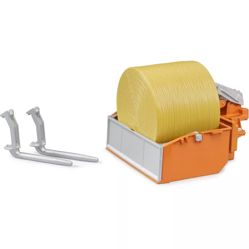 BRUDER 02353 trojstranný sklápač s nákladným boxom a vidlicami, mierka 1:16, zelený/sivý