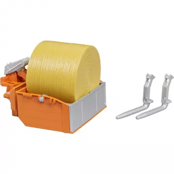 BRUDER 02353 trojstranný sklápač s nákladným boxom a vidlicami, mierka 1:16, zelený/sivý