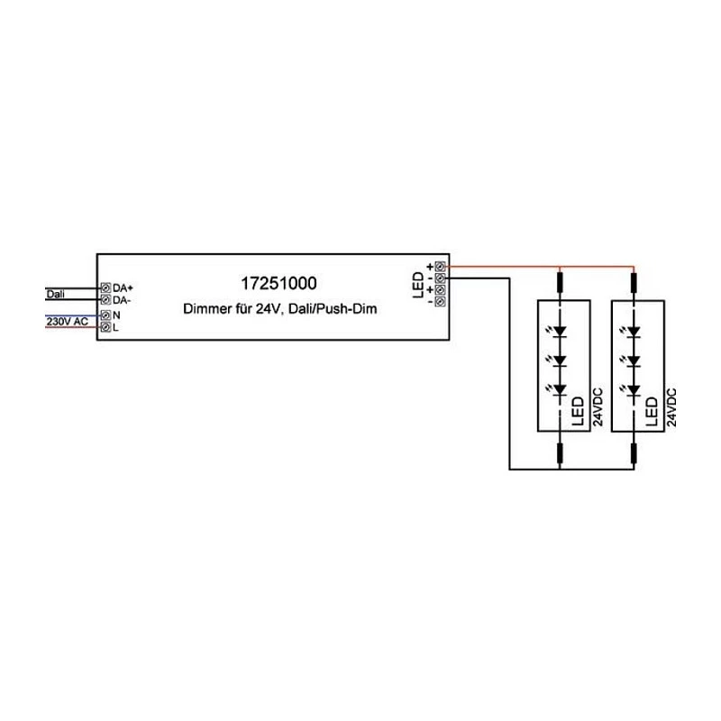 Brumberg 17251000 LED driver DALI obdĺžnikový biely 80W 230V 24V