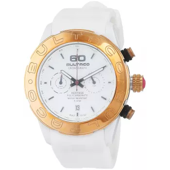 BULTACO H1PW43C-CW1 dámske analógové quartzové hodinky 43 mm biely kožený remienok
