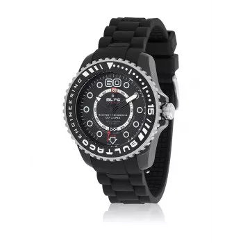 BULTACO WATCH MAN BLPB45A-CB1 (45 mm) quartz analógové nerezová oceľ silikón čierna