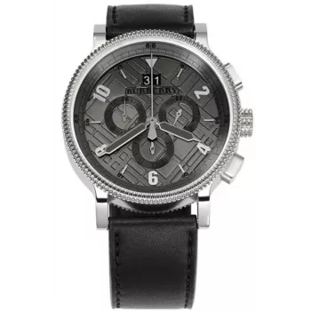 Burberry BU7683 Endurance pánske švajčiarske quartz chronograf hodinky 42 mm čierna guma
