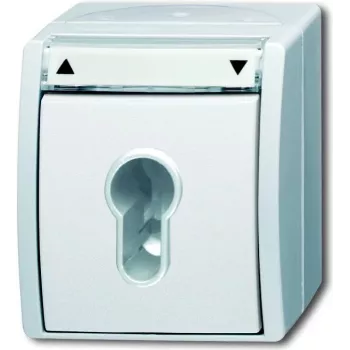 Busch-Jaeger Ocean 2712 SLW-54 nástenná SCHUKO zásuvka, IP44, biela 2CKA001101A0924