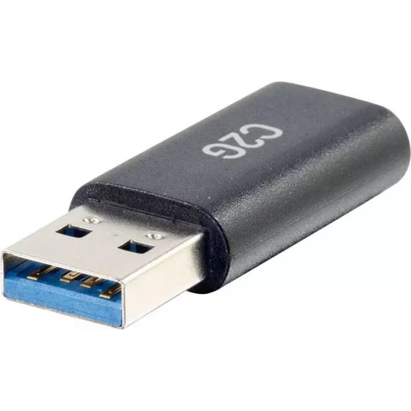 C2G USB C na USB adaptér - SuperSpeed USB adaptér - 5 Gbit/s - USB-C samica na USB-A samec - USB 3.0 - zalievaný - čierny