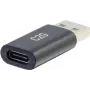 C2G USB C na USB adaptér - SuperSpeed USB adaptér - 5 Gbit/s - USB-C samica na USB-A samec - USB 3.0 - zalievaný - čierny