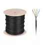 CABLETECH medený počítačový kábel - UTP Cat5e Twisted Pair + gél, 305 m, čierny, vonkajší