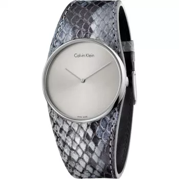 CALVIN KLEIN K5V231Q4 dámske hodinky 39 mm kremenné nerezová oceľ ružové zlato PVD koža čierna