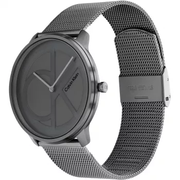 CALVIN KLEIN MAN 25200030 40mm quartz analógové hodinky strieborné nerezové mesh