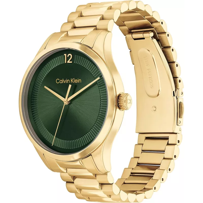 Calvin Klein pánske hodinky 25200229 40 mm strieborná ušľachtilá oceľ čierna koža