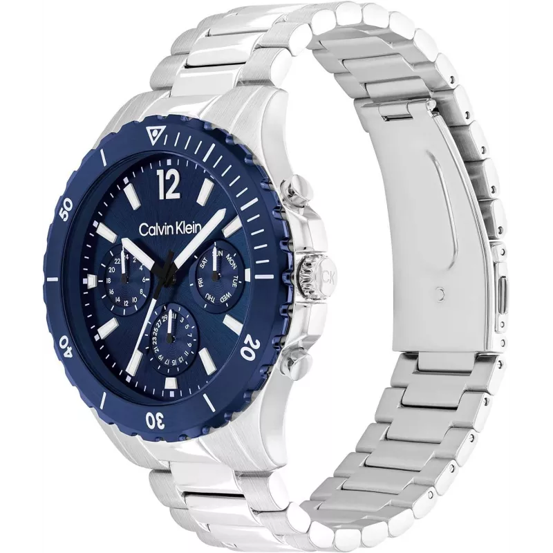 Calvin Klein pánske hodinky Minimal Extension 25200115 44mm nerezová oceľ mesh