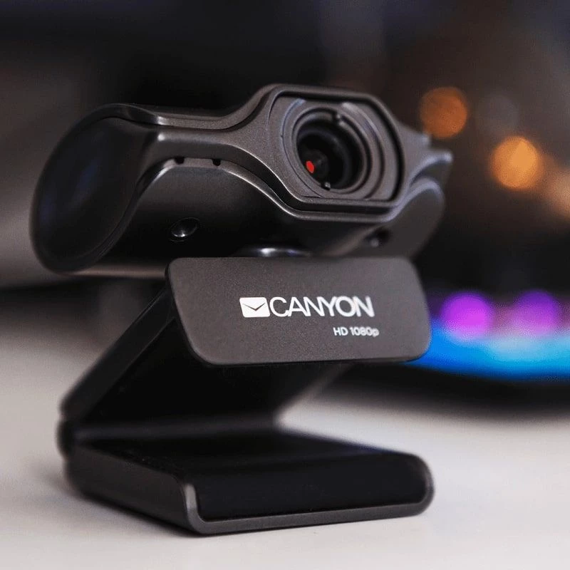 Canyon C6 2K Ultra Full HD 3.2MP webkamera s USB 2.0, čierna