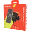 CANYON CH-15 Držiak do auta a bezdrôtová nabíjačka MegaFix, 15W, USB-C, čierna