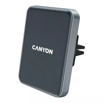 CANYON CH-15 Držiak do auta a bezdrôtová nabíjačka MegaFix, 15W, USB-C, čierna