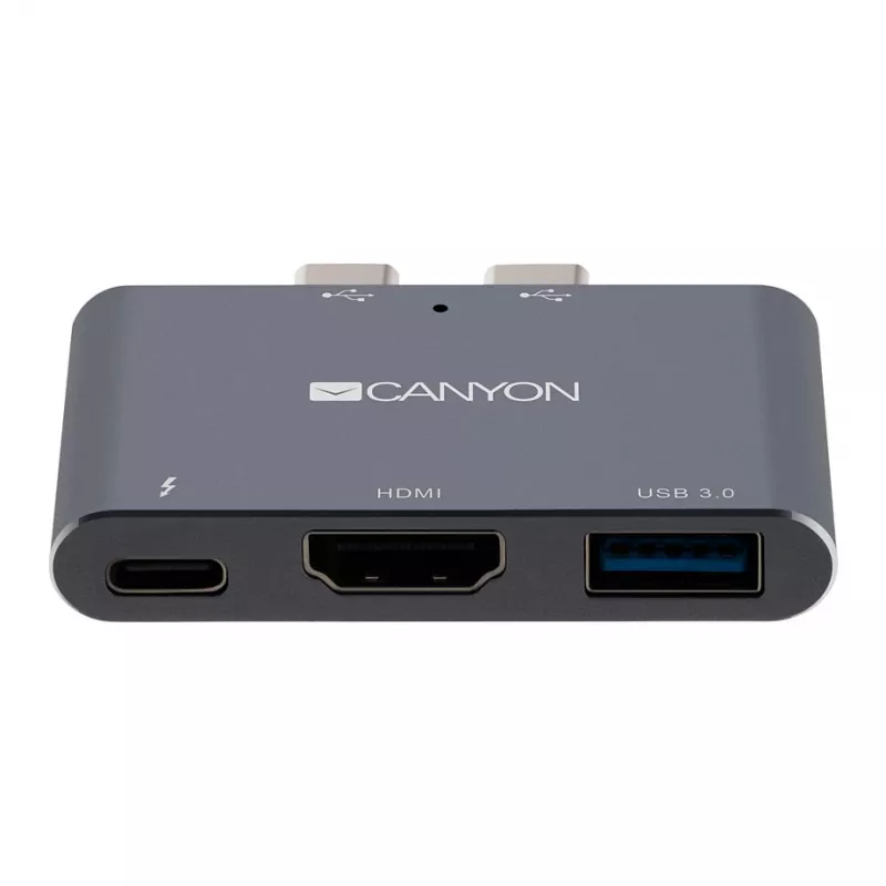 CANYON DS-1 3-in-1 Thunderbolt 3 Hub sivý
