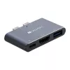 CANYON DS-1 3-in-1 Thunderbolt 3 Hub sivý