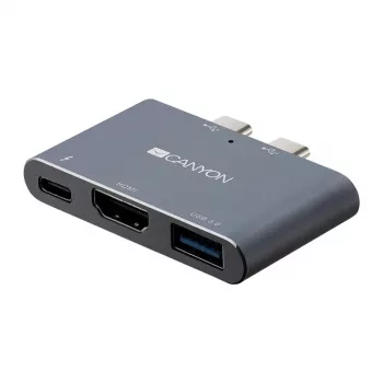 CANYON DS-1 3-in-1 Thunderbolt 3 Hub sivý