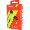 CANYON EP-3 in-ear headset s mikrofónom, 1,2m plochý kábel, tmavosivá