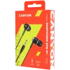 CANYON EPM-01 in-ear káblový headset s mikrofónom, 1,2 m kábel, čierny
