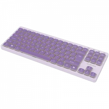 CANYON klávesnica OnType 10 Low Profile EN káblová fialová