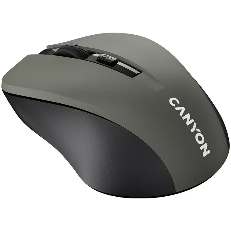 CANYON MW-1 bezdrôtová optická myš - 2,4 GHz, 1600 DPI, sivá