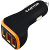 Canyon univerzálny 3xUSB adaptér do auta vstup 12V-24V výstup DC čierny