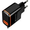 Canyon nástenná nabíjačka s USB Type-C káblom, 2.1A, čierna
