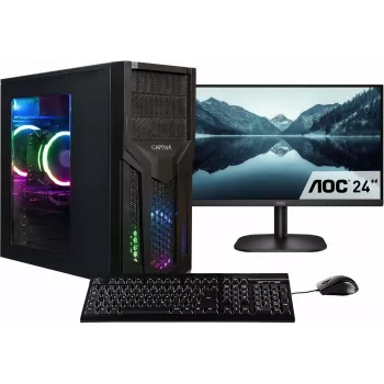 CAPTIVA PC Power Starter R80-007 TFT set (Ryzen 5 5600G/SSD 1TB/32GB/DVD-RW/MSI/WLAN/Windows 11 Home) - Desktop PC s monitorom